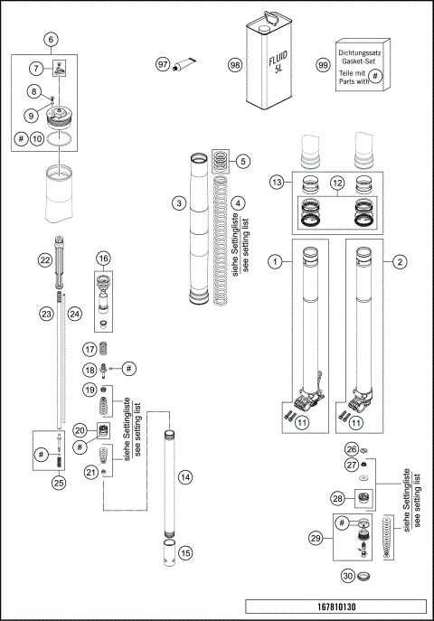 FRONT FORK DISASSEMBLED