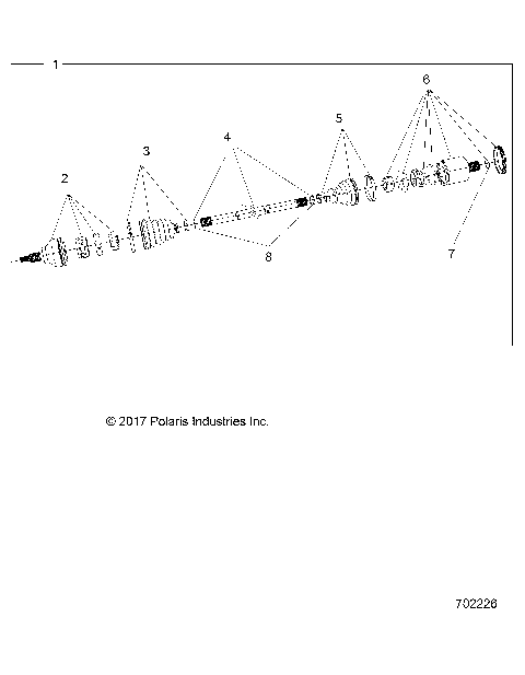 DRIVE TRAIN, FRONT HALF SHAFT - G21GAB99CM/FM (702226)
