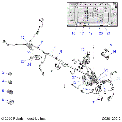 ELECTRICAL, HARNESS - A23SWE57F1/S57C1/C2/E1/E2 (C0201202-2)