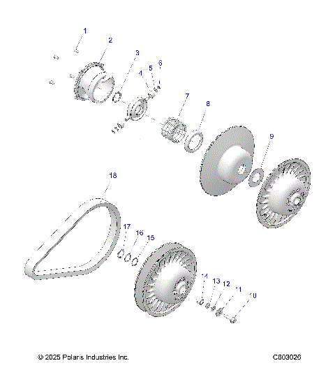DRIVE TRAIN, CLUTCH, SECONDARY - S26TGM9BS/9BEL (C603026)