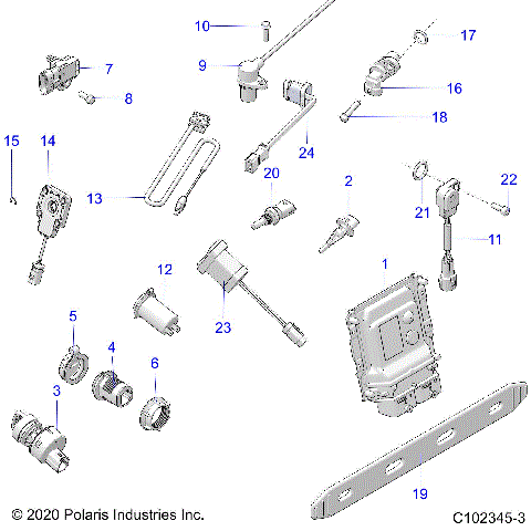 ELECTRICAL, SWITCHES, SENSORS, ECU and CONTROL MODULES - A21SXV95AG/CAG (C102345-3)