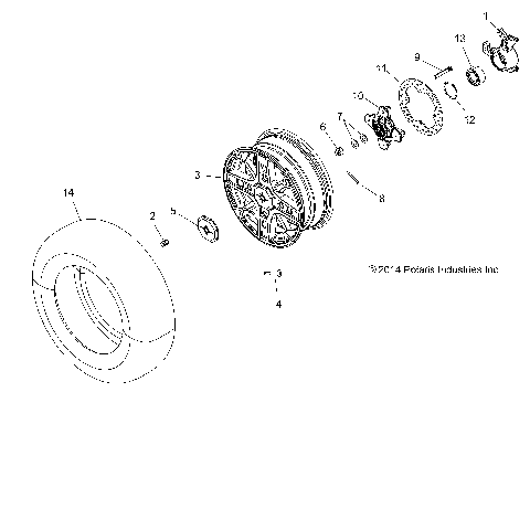 WHEELS, FRONT and HUB - A15SXE95HK (49ATVWHEELFRT151MD)