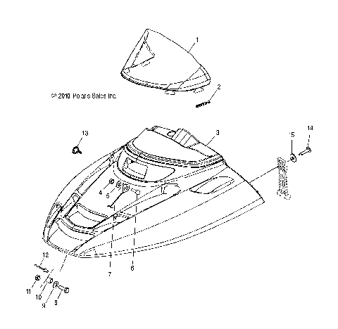 BODY, HOOD and WINDSHIELD - S12WB1ASA/AEA (49SNOWHOOD11120)