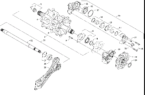 DRIVE TRAIN SHAFTS AND BRAKE ASSEMBLIES [108764]