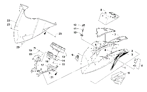 WINDSHIELD AND INSTRUMENTS ASSEMBLIES [106915]