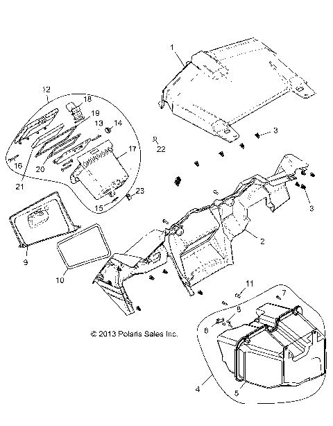 BODY, DASH AND GLOVEBOX - Z146T1EAM/EAW (49RGRDASH1410004)