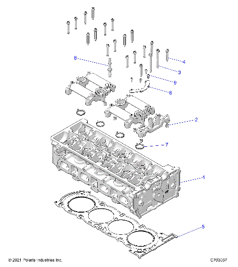 ENGINE, CYLINDER HEAD - Z23RMU2KAN/BN (C703057)