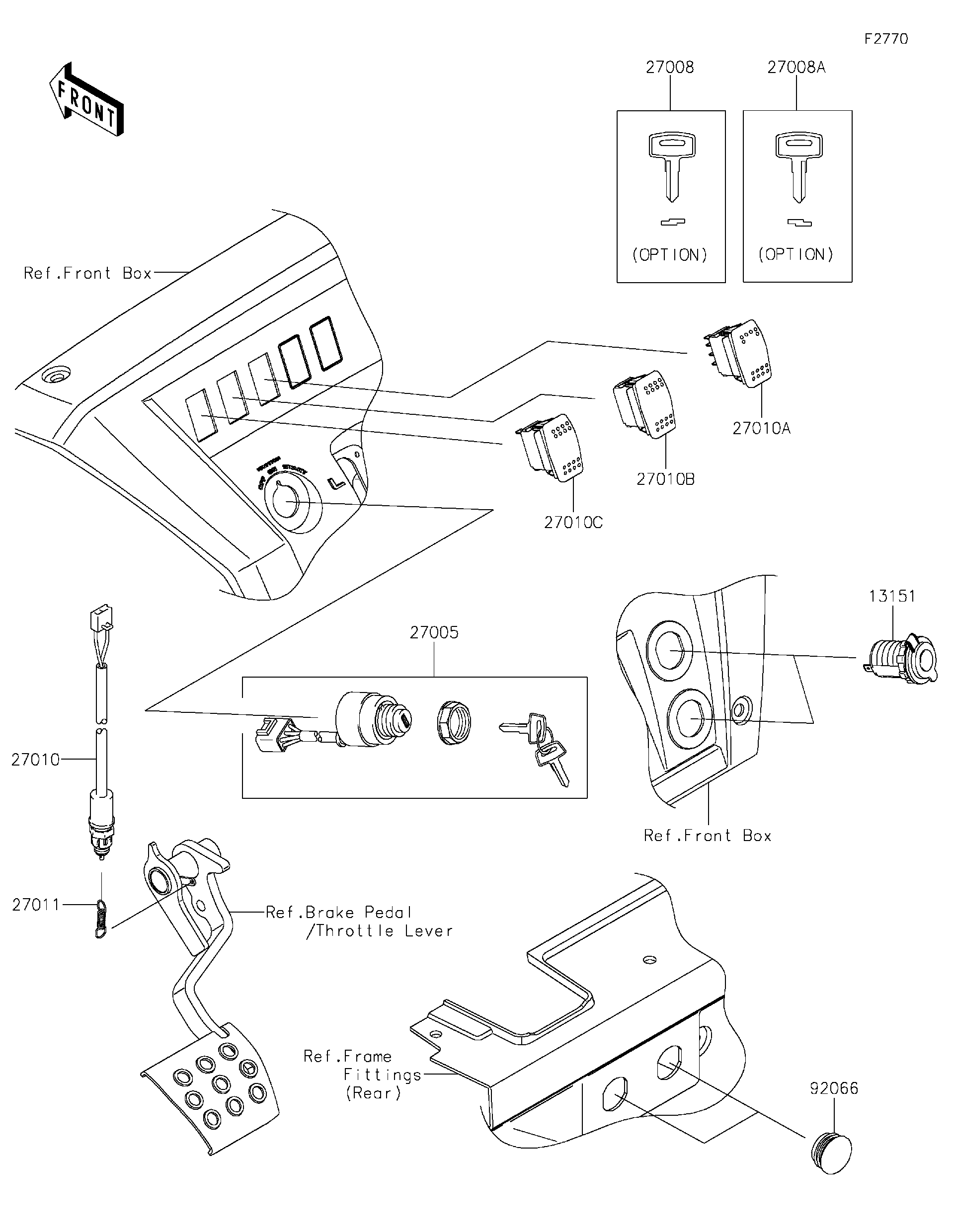 2018 Kawasaki MULE PRO-FXT Ignition Switch Utility Vehicles