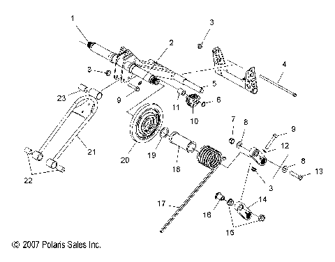 SUSPENSION, TORQUE ARM, REAR - S12PB6HSA/HSL/HEA (49SNOWTORQUEREAR086008BALL)