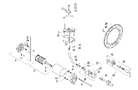FLEX-DRIVE STARTER MOTOR ASSEMBLY [87936]