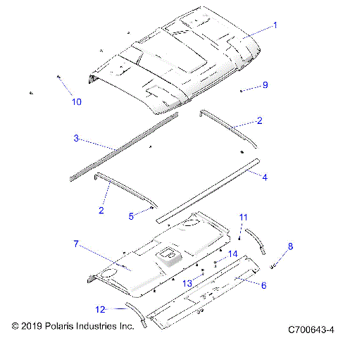 BODY, ROOF - R21RRU99A9/AC/AP/AW/B9/BC/BP/BW (C700643-4)