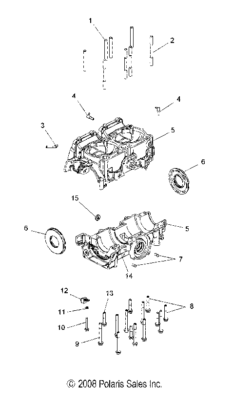 ENGINE, CRANKCASE - S09PB6FS/FE (49SNOWCRANKCASE09SHIFT)
