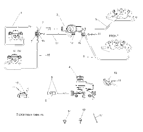 BRAKES, LINES and MASTER CYLINDER - R10TH76/TY76 ALL OPTIONS (49RGRBRAKELINES108004X4)