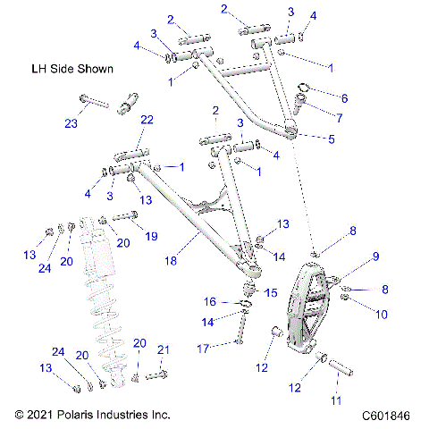 SUSPENSION, CONTROL ARMS and SPINDLE - S22TDL6KSA (C601613)