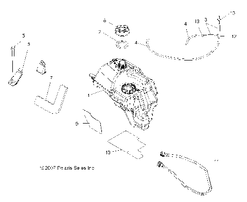 BODY, FUEL TANK ASM. (Built 8/21/07 and After) - A08MN76AF/AL/AQ/AR/AS/AT/AX (49ATVFUEL08SP500EFI)