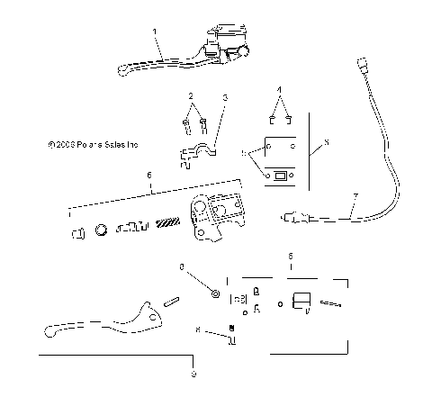 BRAKE, HAND, FRONT - A07GJ50AA/AB/AC (49ATVMCLHPRED500)