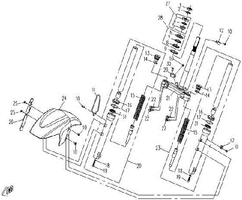FRONT SUSPENSION (FOR NORMAL DASHBOARD)