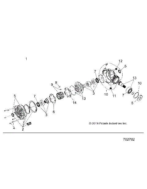 DRIVE TRAIN, FRONT GEARCASE INTERNALS - Z20CHA57P2 (702762)