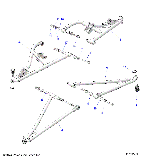 SUSPENSION, FRONT CONTROL ARMS - Z25NMB99A4/B4 (C750530)
