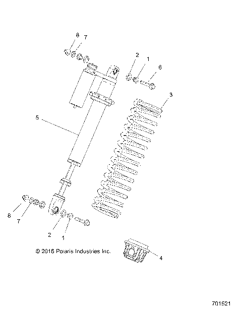 SUSPENSION, FRONT SHOCK MOUNTING - Z17VDE99FM/S99FM/CM (701521)