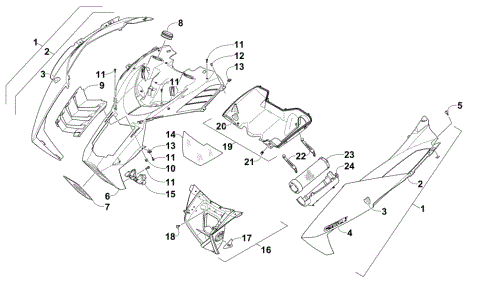 HOOD AND AIR INTAKE ASSEMBLY