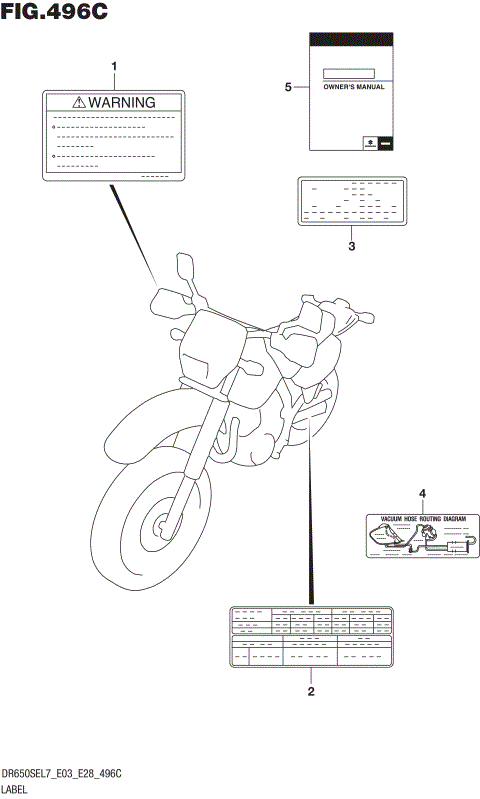 LABEL (DR650SEL7 E33)
