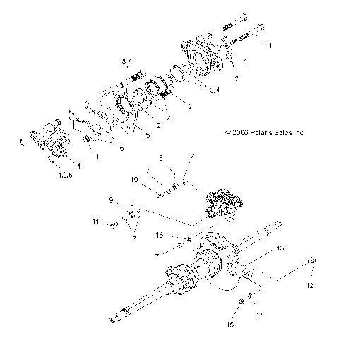 BRAKE, CALIPER MOUNTING, REAR - A07BA50FA (49ATVCALIPERBOSS)