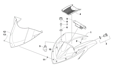 WINDSHIELD AND INSTRUMENTS ASSEMBLIES