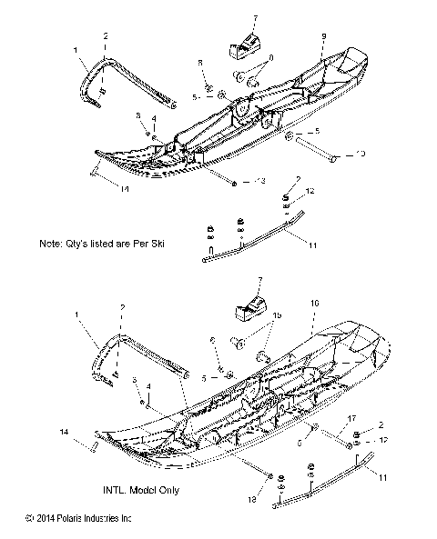 STEERING, SKI ASM. - S15CE5BSL/BEL (49SNOWSKIASM15ADV550)