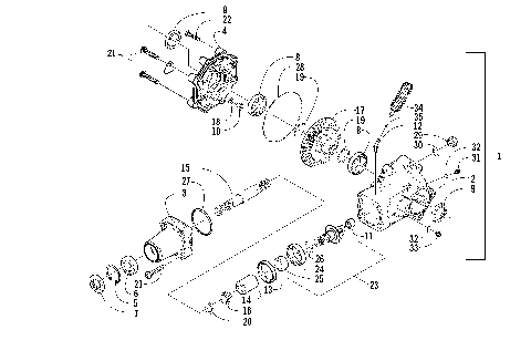 REAR DRIVE GEARCASE ASSEMBLY [83073]