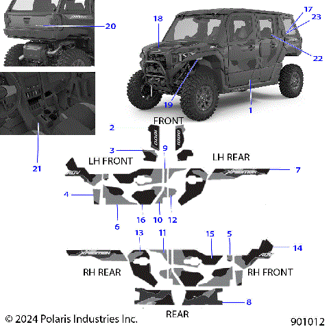 BODY, DECALS, GRAPHICS - G25GZW99AK/BK