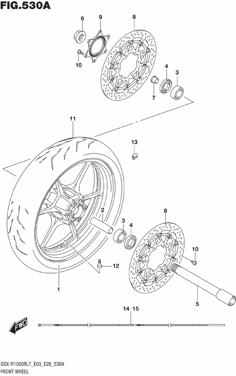 FRONT WHEEL (GSX-R1000RL7 E03)