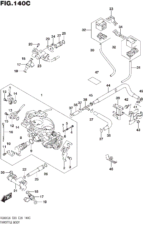 THROTTLE BODY (VL800L6 E33)