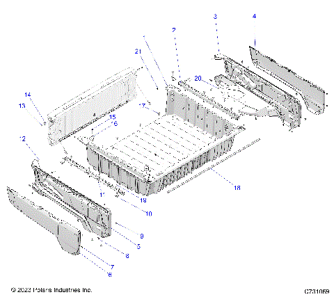 BODY, BOX ASSEMBLY - R25XAW1RB9/BD/BM (C731069)