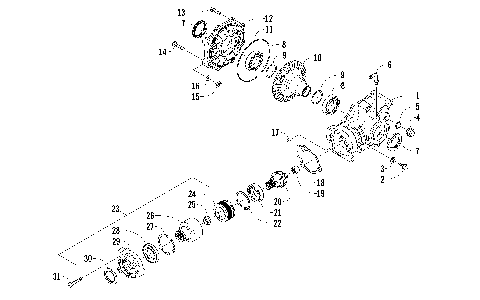 REAR DRIVE GEARCASE ASSEMBLY [100040]