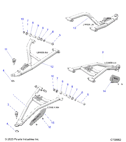 SUSPENSION, FRONT CONTROL ARMS - R25X6W1RB9/BD/BM (C730952)