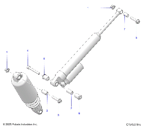 SUSPENSION, SHOCK MOUNTING, REAR SUSP. - S26TLC8MS/TLR8MS (C1545378-5)