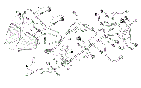 HEADLIGHT AND WIRING ASSEMBLIES