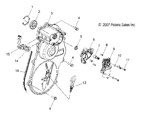 DRIVE TRAIN, GEARCASE COVER - S08PR7FS/FE (49SNOWGEARCASECVR08SBTRBO)