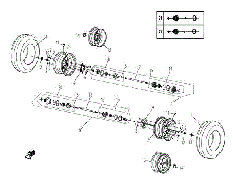 REAR WHEEL ASSY