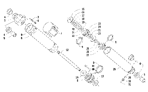 REAR SUSPENSION REAR ARM SHOCK ABSORBER [90164]
