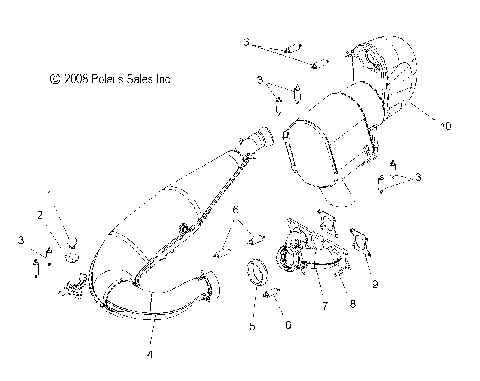 ENGINE, EXHAUST - S09PM7JS/JSL (49SNOWEXHAUST09700RMK)