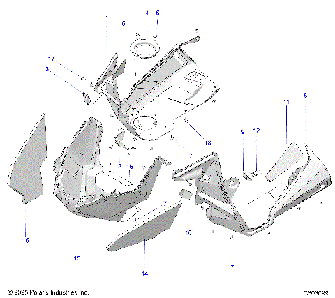 BODY, NOSEPAN ASM./FENDERS - S26TDV8MS (C602940)