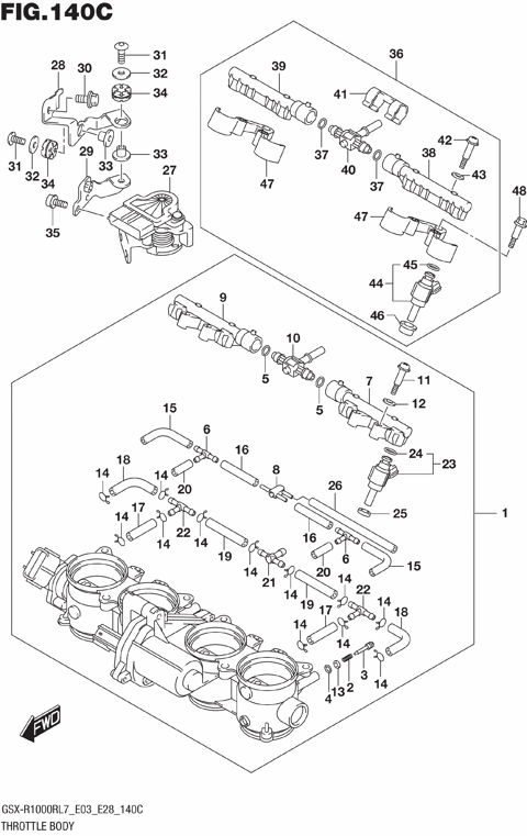 THROTTLE BODY (GSX-R1000RL7 E33)