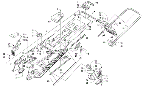 TUNNEL, REAR BUMPER, AND SNOWFLAP ASSEMBLY