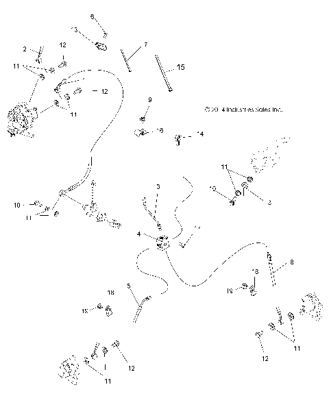 BRAKES, BRAKE LINES - A15SJE57HI (49ATVBRAKELINE1570SPTR)