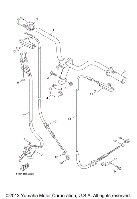 STEERING HANDLE CABLE