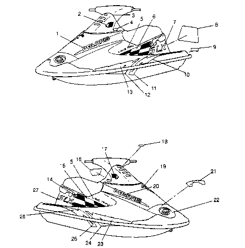 DECALS  SLX 780 B954287 (4933953395A007)