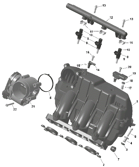 01- ROTAX - Air Intake Manifold And Throttle Body