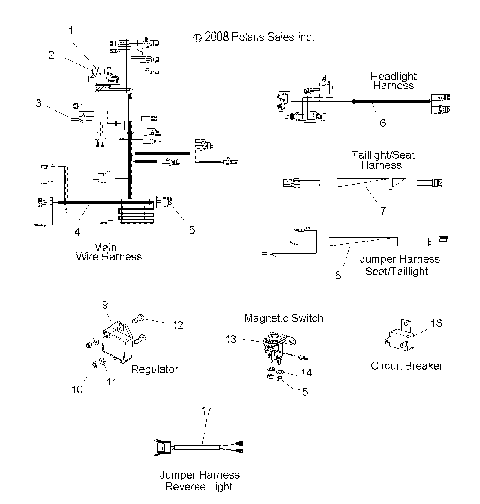 ELECTRICAL, HARNESSES and COMPONENTS - S09NJ5BS/BSF/BSL/BE (49SNOWELECT09TRAIL)